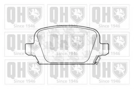 Гальмівні колодки, дискове гальмо (набір) (QUINTON HAZELL) JP GROUP BP1267