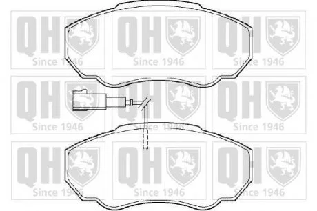 Гальмівні колодки, дискове гальмо (набір) (QUINTON HAZELL) JP GROUP BP1341