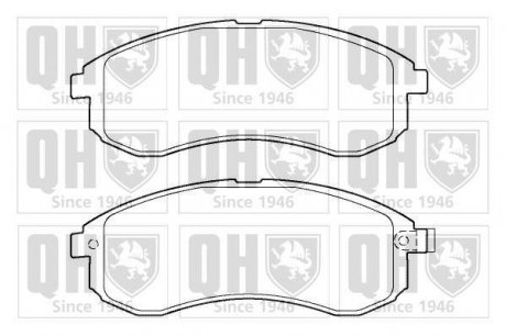 Гальмівні колодки, дискове гальмо (набір) (QUINTON HAZELL) JP GROUP BP1404