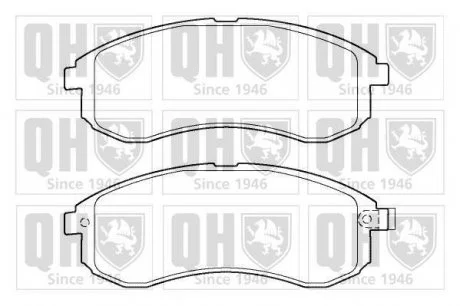 Гальмівні колодки, дискове гальмо (набір) (QUINTON HAZELL) JP GROUP BP1404