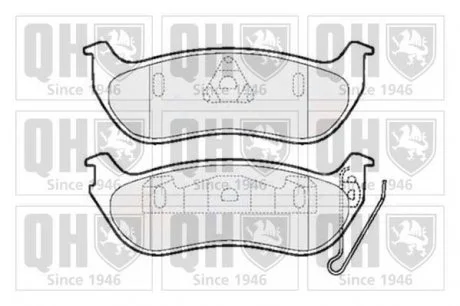 Комплект гальмівних колодок, дискове гальмо JP GROUP BP1500