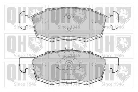 Гальмівні колодки, дискове гальмо (набір) JP GROUP BP1639 (фото 1)