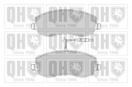 Гальмівні колодки, дискове гальмо (набір) (QUINTON HAZELL) JP GROUP BP1660