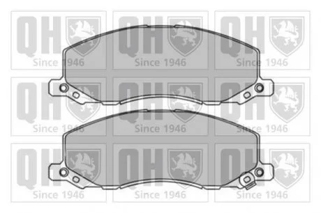Гальмівні колодки, дискове гальмо (набір) (QUINTON HAZELL) JP GROUP BP1668