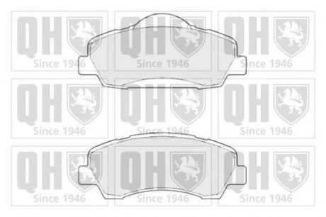 Дисковые тормозные колодки, комплект (QUINTON HAZELL) JP GROUP BP1825