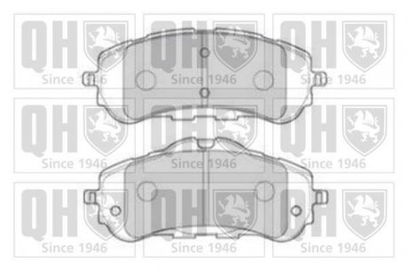Гальмівні колодки (набір) (QUINTON HAZELL) JP GROUP BP1845