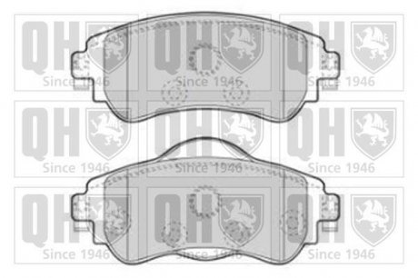 Гальмівні колодки (набір) (QUINTON HAZELL) JP GROUP BP1857
