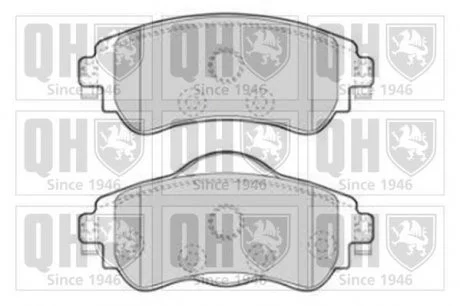 Гальмівні колодки (набір) (QUINTON HAZELL) JP GROUP BP1857