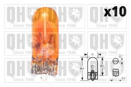 Автолампа WY5W 12V 5W W2,1x9,5 оранжева JP GROUP QBL501A