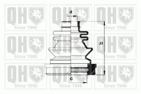 Пильовик привідного валу (набір) (QUINTON HAZELL) JP GROUP QJB983