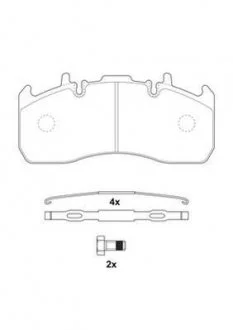 Гальмівні колодки, дискове гальмо (набір) Jurid 2917309560