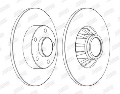 Диск тормозной задн.(.без подшипника!!) Trafic 01- Jurid 562211JC1
