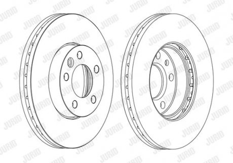 Тормозной диск передний VW Multivan V, Transporter V, VI Jurid 562234JC1 (фото 1)