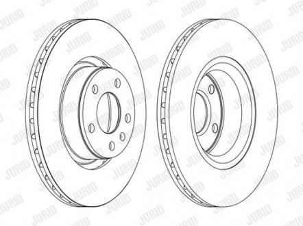 Тормозной диск передний Audi A6, A6 Avant Jurid 562271JC1