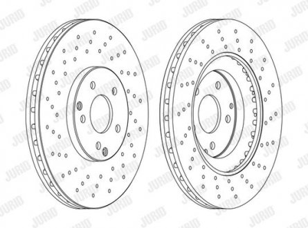 Диск гальмівний передн.W203 02- Jurid 562354JC-1