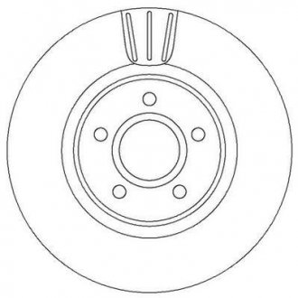 Гальмівний диск передній Volvo C30, C70, S40, V50 / Ford C-Max, Focus, Kuga, Tourneo, Transit Connec Jurid 562363JC