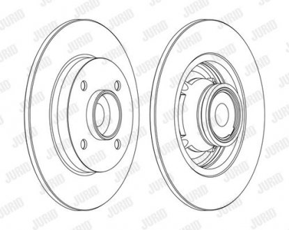 Тормозной диск задний (с подшипником) Citroen C3, C4, DS3 / Peugeot 2008, 207, 208, 307 / Opel Jurid 562374J1