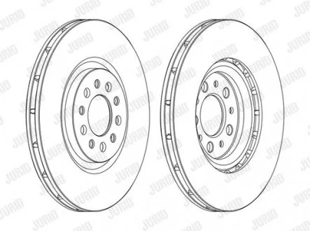 Диск гальмівний + !.. Jurid 562391JC1