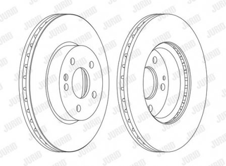 Тормозной диск передний вентилируемый 300x28x58.5 Mercedes Viano/Vito II 03- Jurid 562392JC1