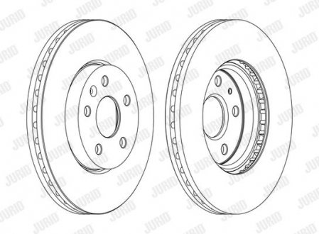 Тормозной диск передний Chevrolet Malibu, Camaro / Opel Insignia A, Astra G Jurid 562462JC1 (фото 1)