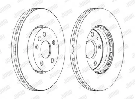 Тормозной диск передний Chevrolet Malibu, Camaro / Opel Insignia A, Astra G Jurid 562462JC1
