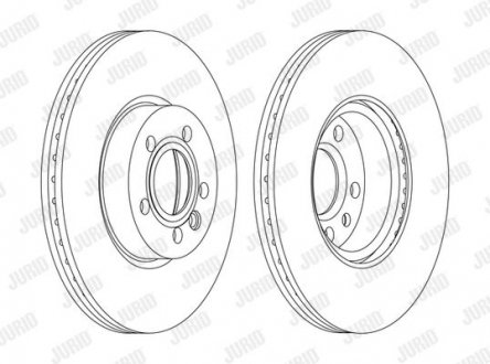 Гальмівний диск передній Ford Galaxy / Seat Alhambra / VW Sharan, Transporter IV Jurid 562626JC1