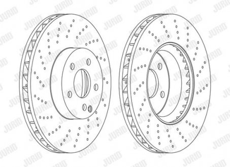 Диск гальмівний передн.W204 04- Jurid 562634JC1