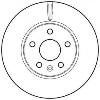 Гальмівний диск передній Chevrolet Aveo, Cruze / Opel Astra J Jurid 562642JC (фото 1)