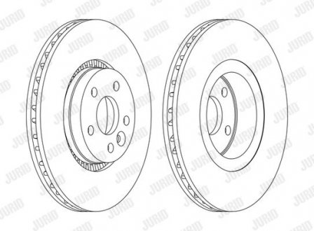 Диск тормозной передн.Galaxy,S-Max,Landrover Freelander,Volvo S60/80 II,V60/70,XC70 06- Jurid 562643JC1