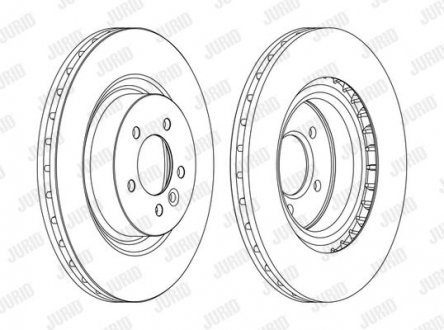 Диск гальмівний передн.Range Rover Sport 05- Jurid 562654JC1