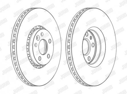 Гальмівний диск передній Volvo XC60 (2008->) Jurid 562672JC1