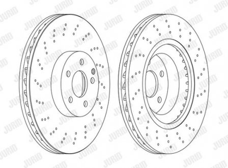 Тормозной диск передний Mercedes W211/C216 450/500 05- Jurid 562678JC1