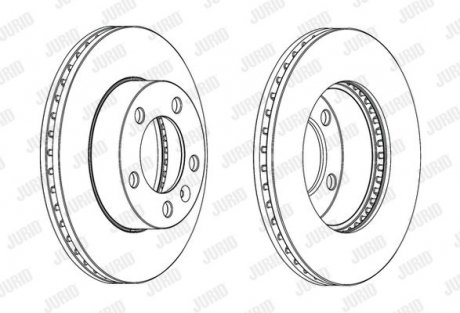Тормозной диск передний (вентилируемый) (302x28) NV400 Movano B Master III 10- Jurid 562713JC1