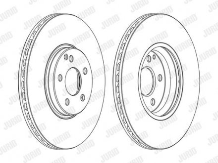 Гальмівний диск передній Mercedes E-Class (W211, S211) (2003->) Jurid 562728JC1