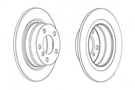 Гальмівний диск задній BMW 1-Series, 2-Series Jurid 562905JC