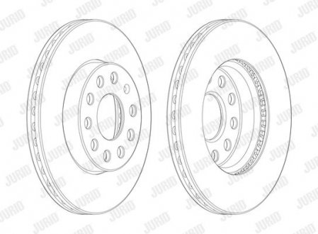 Гальмівний диск передн. Golf 12- Jurid 562990JC1