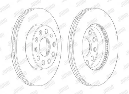 Гальмівний диск передн. Golf 12- Jurid 562990JC1
