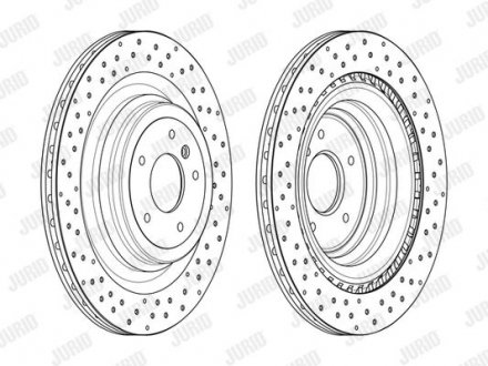 Гальмівний диск задній Mercedes M-Class (W166) ML Jurid 563017JC