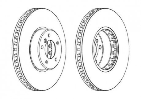 Гальмівний диск передній BMW 5-Series, 6-Series Jurid 563045JC1