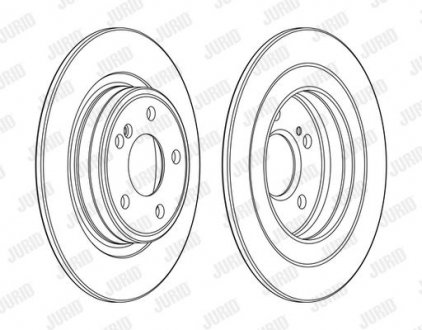 Гальмівний диск задній Mercedes A-Class (W176), B-Class (W246, W242), CLA (X117, C117), GLA (X156) Jurid 563140JC (фото 1)