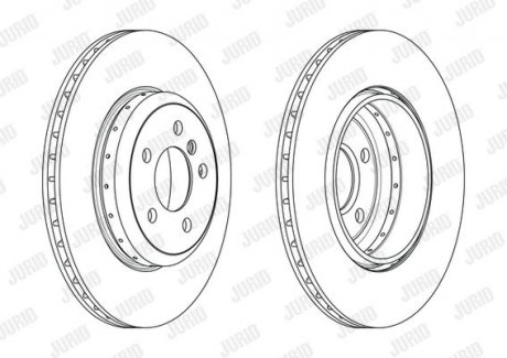 Гальмівний диск задній BMW 5-Series, 6-Series, 7-Series (2010->) Jurid 563149JVC1