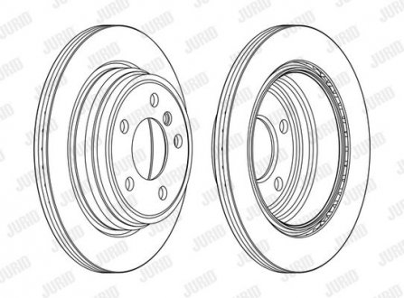 Гальмівний диск задній BMW 3 (F30, F80, F31, F34), 4 (F36, F33, F83, F32, F82) Jurid 563153JC (фото 1)