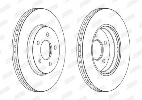 Тормозной диск передний Mazda Tribute / Ford Maverick Jurid 563234JC (фото 1)