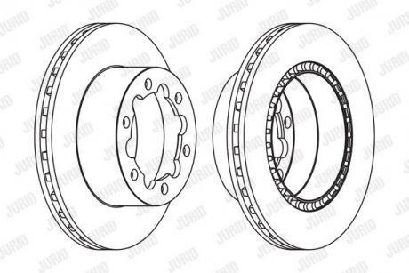 Диск тормозной задн.Sprinter,VW Crafter 06- (303,4*28) Jurid 569138J