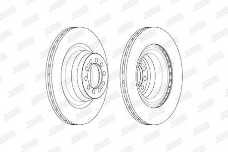 Диск гальмівний передн.Master 2.3dTi 10-,Nissan NV400 11- Jurid 569253J