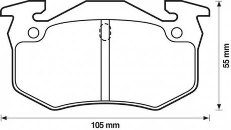 Гальмівні колодки задн. ZX 91-,Xsara,Peugeot 206-309,Renault 19,Clio,Megane I Jurid 571334J (фото 1)