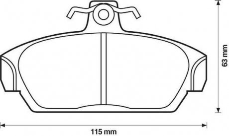 Тормозные колодки, дисковый тормоз (набор) Jurid 571436J (фото 1)