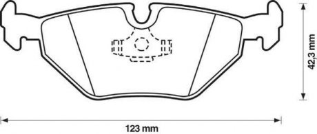 Тормозные колодки, дисковый тормоз (набор) Jurid 571532J (фото 1)