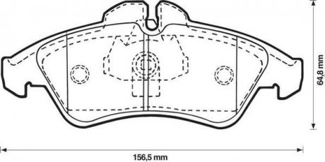 Тормозные колодки передние MB Sprinter 901 - 903 / VW LT 1995 - 2006 Jurid 571844J