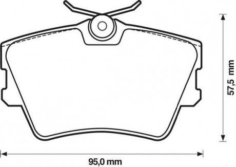 Тормозные колодки задн (овал).T4 Jurid 571875J